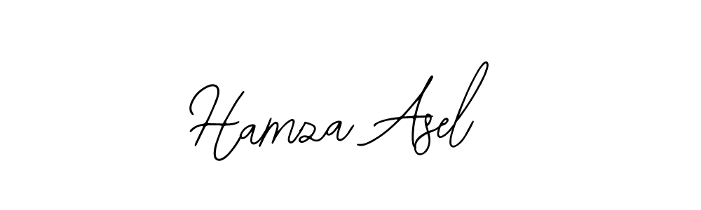 You should practise on your own different ways (Bearetta-2O07w) to write your name (Hamza Asel) in signature. don't let someone else do it for you. Hamza Asel signature style 12 images and pictures png