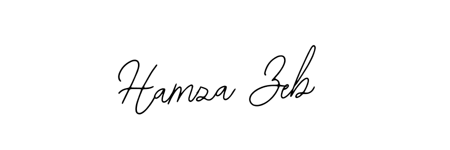 How to make Hamza Zeb name signature. Use Bearetta-2O07w style for creating short signs online. This is the latest handwritten sign. Hamza Zeb signature style 12 images and pictures png