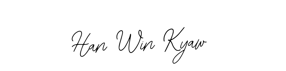 Also we have Han Win Kyaw name is the best signature style. Create professional handwritten signature collection using Bearetta-2O07w autograph style. Han Win Kyaw signature style 12 images and pictures png