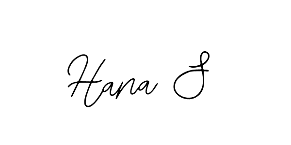 The best way (Bearetta-2O07w) to make a short signature is to pick only two or three words in your name. The name Hana S include a total of six letters. For converting this name. Hana S signature style 12 images and pictures png