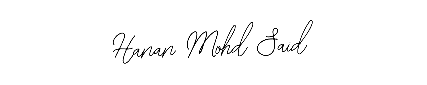 Create a beautiful signature design for name Hanan Mohd Said. With this signature (Bearetta-2O07w) fonts, you can make a handwritten signature for free. Hanan Mohd Said signature style 12 images and pictures png