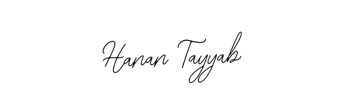 The best way (Bearetta-2O07w) to make a short signature is to pick only two or three words in your name. The name Hanan Tayyab include a total of six letters. For converting this name. Hanan Tayyab signature style 12 images and pictures png