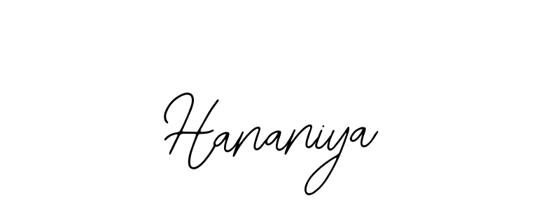 Design your own signature with our free online signature maker. With this signature software, you can create a handwritten (Bearetta-2O07w) signature for name Hananiya. Hananiya signature style 12 images and pictures png