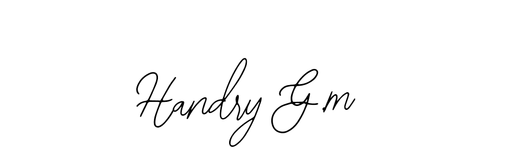 Also we have Handry G.m name is the best signature style. Create professional handwritten signature collection using Bearetta-2O07w autograph style. Handry G.m signature style 12 images and pictures png