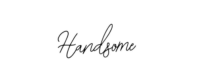 How to make Handsome name signature. Use Bearetta-2O07w style for creating short signs online. This is the latest handwritten sign. Handsome signature style 12 images and pictures png