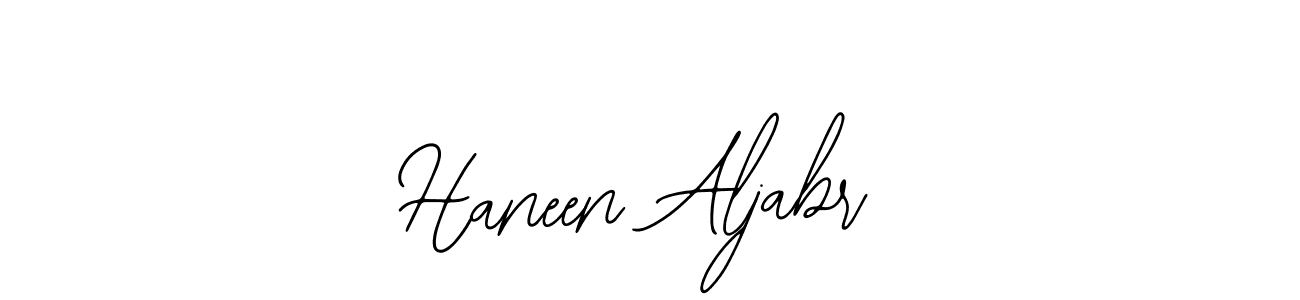 How to make Haneen Aljabr name signature. Use Bearetta-2O07w style for creating short signs online. This is the latest handwritten sign. Haneen Aljabr signature style 12 images and pictures png