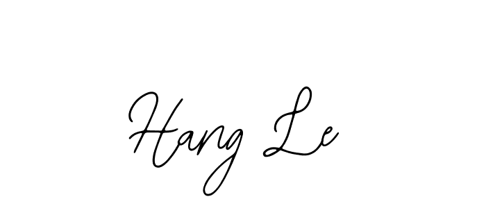 Use a signature maker to create a handwritten signature online. With this signature software, you can design (Bearetta-2O07w) your own signature for name Hang Le. Hang Le signature style 12 images and pictures png