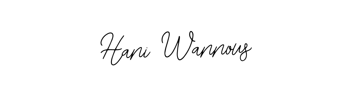 Similarly Bearetta-2O07w is the best handwritten signature design. Signature creator online .You can use it as an online autograph creator for name Hani Wannous. Hani Wannous signature style 12 images and pictures png