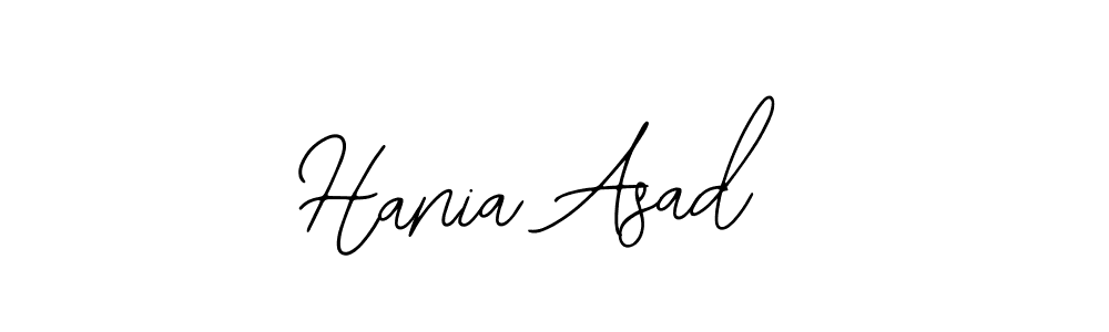 You should practise on your own different ways (Bearetta-2O07w) to write your name (Hania Asad) in signature. don't let someone else do it for you. Hania Asad signature style 12 images and pictures png