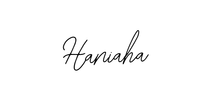 How to make Haniaha name signature. Use Bearetta-2O07w style for creating short signs online. This is the latest handwritten sign. Haniaha signature style 12 images and pictures png