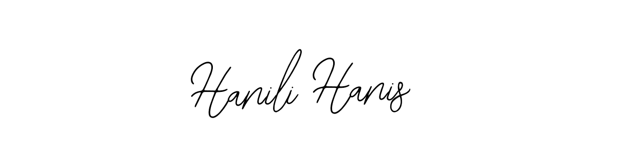 How to make Hanili Hanis name signature. Use Bearetta-2O07w style for creating short signs online. This is the latest handwritten sign. Hanili Hanis signature style 12 images and pictures png