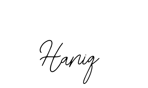 if you are searching for the best signature style for your name Haniq. so please give up your signature search. here we have designed multiple signature styles  using Bearetta-2O07w. Haniq signature style 12 images and pictures png