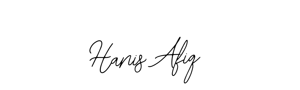 The best way (Bearetta-2O07w) to make a short signature is to pick only two or three words in your name. The name Hanis Afiq include a total of six letters. For converting this name. Hanis Afiq signature style 12 images and pictures png