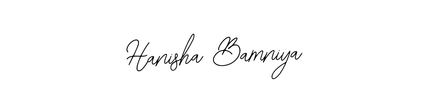 Design your own signature with our free online signature maker. With this signature software, you can create a handwritten (Bearetta-2O07w) signature for name Hanisha Bamniya. Hanisha Bamniya signature style 12 images and pictures png