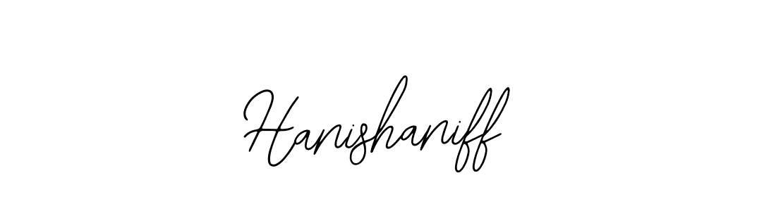 How to make Hanishaniff name signature. Use Bearetta-2O07w style for creating short signs online. This is the latest handwritten sign. Hanishaniff signature style 12 images and pictures png