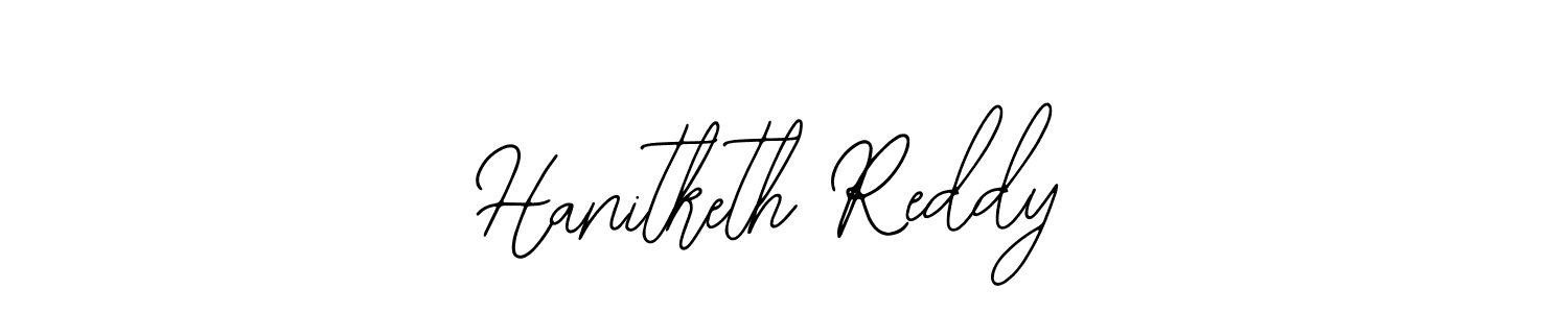 How to make Hanitketh Reddy name signature. Use Bearetta-2O07w style for creating short signs online. This is the latest handwritten sign. Hanitketh Reddy signature style 12 images and pictures png