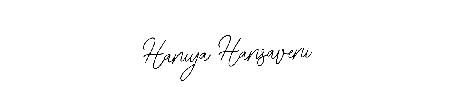 It looks lik you need a new signature style for name Haniya Hansaveni. Design unique handwritten (Bearetta-2O07w) signature with our free signature maker in just a few clicks. Haniya Hansaveni signature style 12 images and pictures png