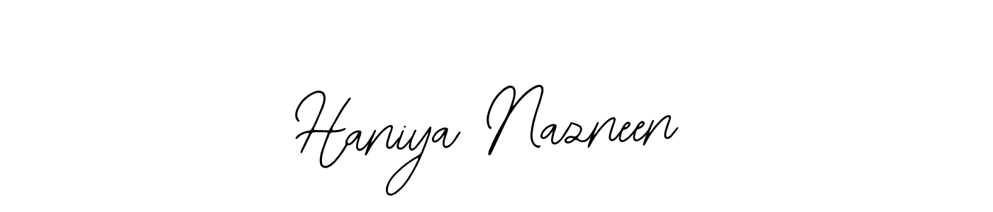 if you are searching for the best signature style for your name Haniya Nazneen. so please give up your signature search. here we have designed multiple signature styles  using Bearetta-2O07w. Haniya Nazneen signature style 12 images and pictures png