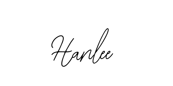 Use a signature maker to create a handwritten signature online. With this signature software, you can design (Bearetta-2O07w) your own signature for name Hanlee. Hanlee signature style 12 images and pictures png