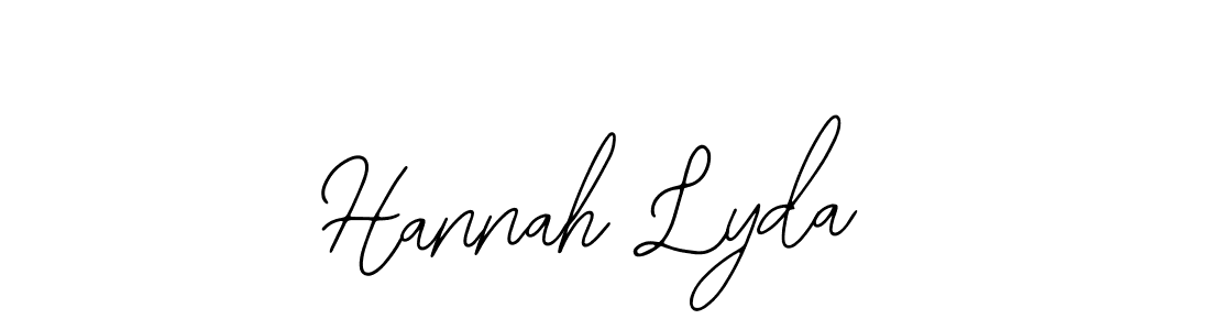 You should practise on your own different ways (Bearetta-2O07w) to write your name (Hannah Lyda) in signature. don't let someone else do it for you. Hannah Lyda signature style 12 images and pictures png