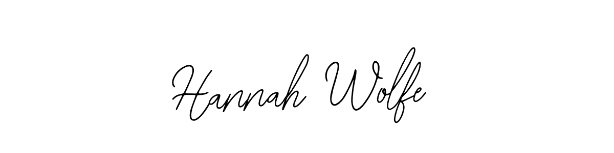 You should practise on your own different ways (Bearetta-2O07w) to write your name (Hannah Wolfe) in signature. don't let someone else do it for you. Hannah Wolfe signature style 12 images and pictures png