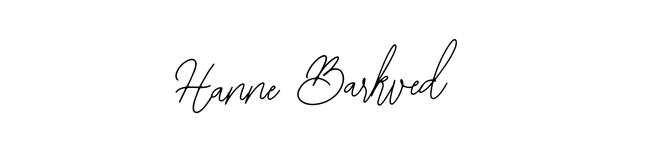 You should practise on your own different ways (Bearetta-2O07w) to write your name (Hanne Barkved) in signature. don't let someone else do it for you. Hanne Barkved signature style 12 images and pictures png