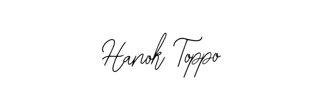 Similarly Bearetta-2O07w is the best handwritten signature design. Signature creator online .You can use it as an online autograph creator for name Hanok Toppo. Hanok Toppo signature style 12 images and pictures png