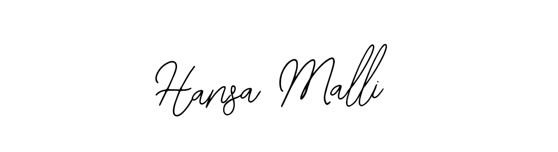 Use a signature maker to create a handwritten signature online. With this signature software, you can design (Bearetta-2O07w) your own signature for name Hansa Malli. Hansa Malli signature style 12 images and pictures png