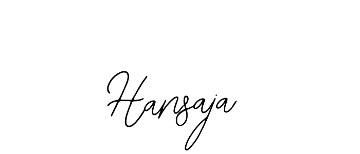 Use a signature maker to create a handwritten signature online. With this signature software, you can design (Bearetta-2O07w) your own signature for name Hansaja. Hansaja signature style 12 images and pictures png