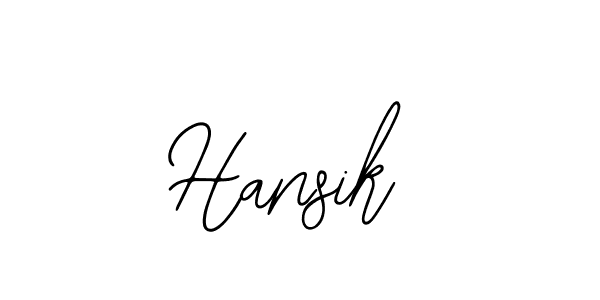 How to make Hansik signature? Bearetta-2O07w is a professional autograph style. Create handwritten signature for Hansik name. Hansik signature style 12 images and pictures png