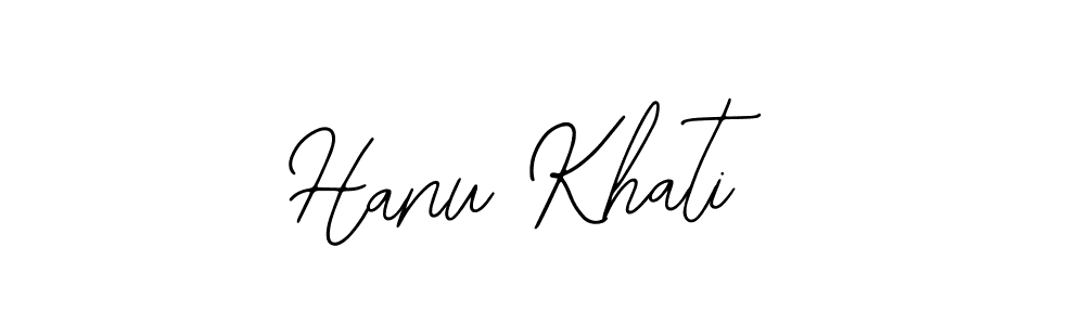 How to make Hanu Khati name signature. Use Bearetta-2O07w style for creating short signs online. This is the latest handwritten sign. Hanu Khati signature style 12 images and pictures png