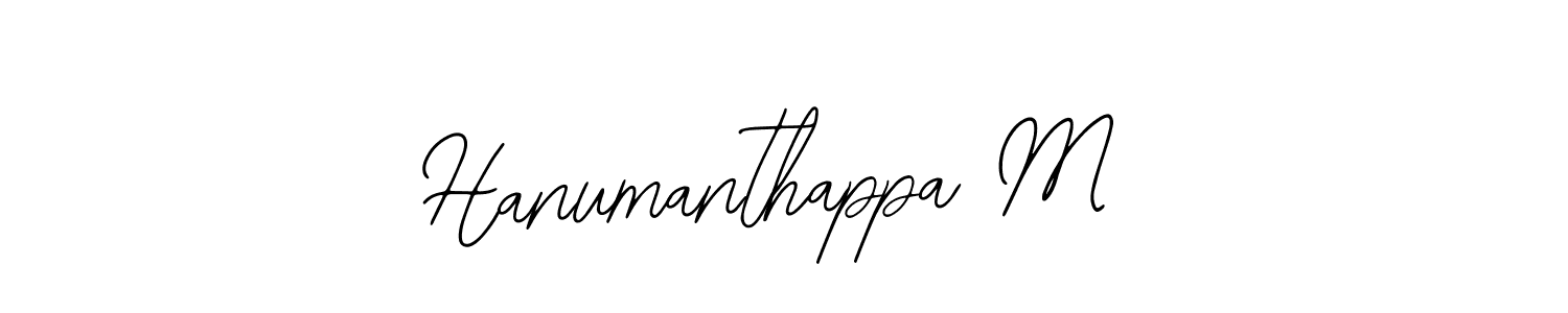 You should practise on your own different ways (Bearetta-2O07w) to write your name (Hanumanthappa M) in signature. don't let someone else do it for you. Hanumanthappa M signature style 12 images and pictures png