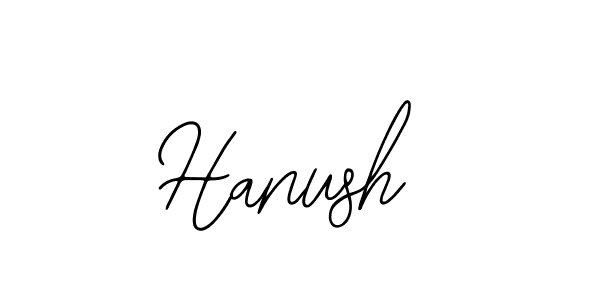 Use a signature maker to create a handwritten signature online. With this signature software, you can design (Bearetta-2O07w) your own signature for name Hanush. Hanush signature style 12 images and pictures png