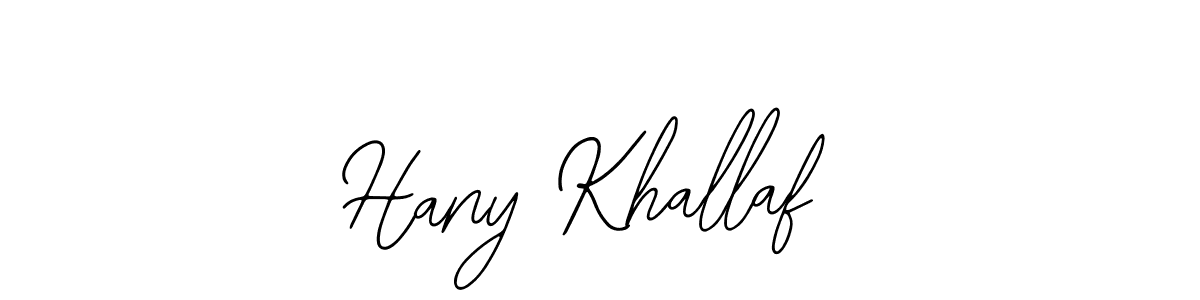 Design your own signature with our free online signature maker. With this signature software, you can create a handwritten (Bearetta-2O07w) signature for name Hany Khallaf. Hany Khallaf signature style 12 images and pictures png