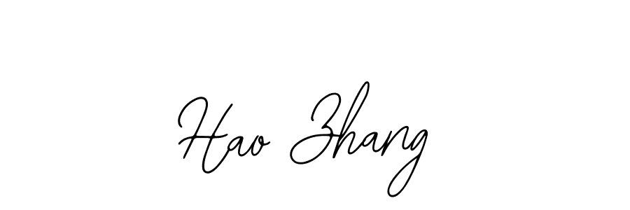 Also You can easily find your signature by using the search form. We will create Hao Zhang name handwritten signature images for you free of cost using Bearetta-2O07w sign style. Hao Zhang signature style 12 images and pictures png