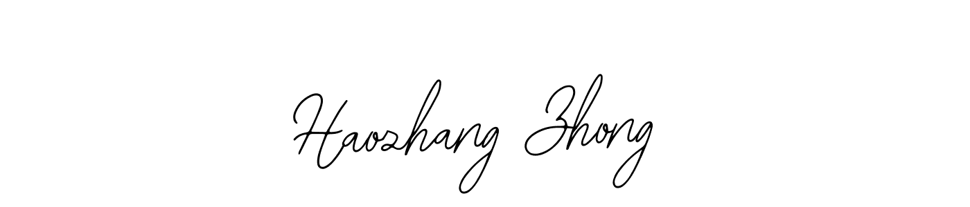 How to make Haozhang Zhong signature? Bearetta-2O07w is a professional autograph style. Create handwritten signature for Haozhang Zhong name. Haozhang Zhong signature style 12 images and pictures png