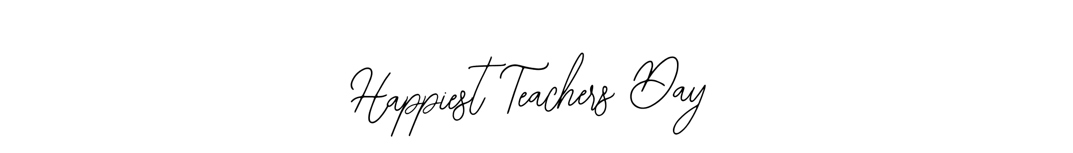 How to make Happiest Teachers Day name signature. Use Bearetta-2O07w style for creating short signs online. This is the latest handwritten sign. Happiest Teachers Day signature style 12 images and pictures png