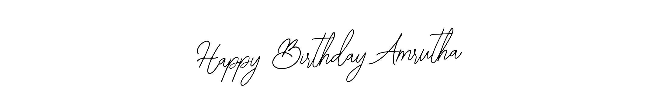 Bearetta-2O07w is a professional signature style that is perfect for those who want to add a touch of class to their signature. It is also a great choice for those who want to make their signature more unique. Get Happy Birthday Amrutha name to fancy signature for free. Happy Birthday Amrutha signature style 12 images and pictures png