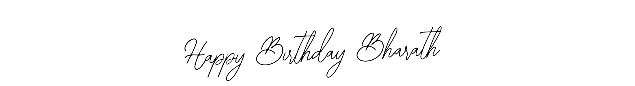 Similarly Bearetta-2O07w is the best handwritten signature design. Signature creator online .You can use it as an online autograph creator for name Happy Birthday Bharath. Happy Birthday Bharath signature style 12 images and pictures png