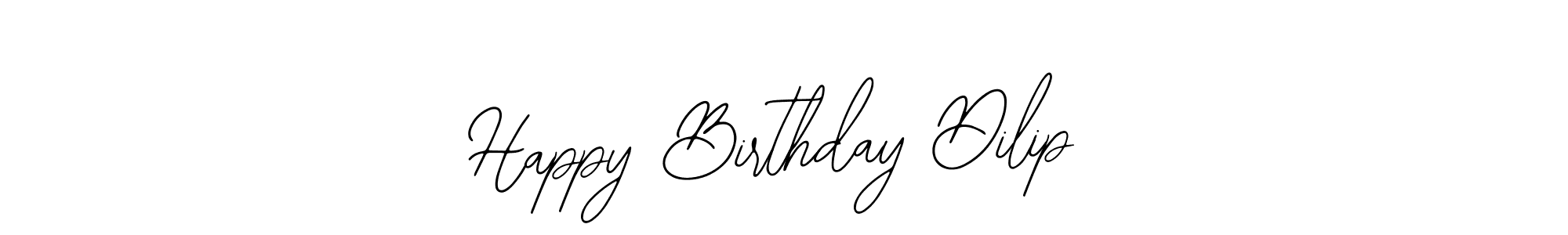 Bearetta-2O07w is a professional signature style that is perfect for those who want to add a touch of class to their signature. It is also a great choice for those who want to make their signature more unique. Get Happy Birthday Dilip name to fancy signature for free. Happy Birthday Dilip signature style 12 images and pictures png