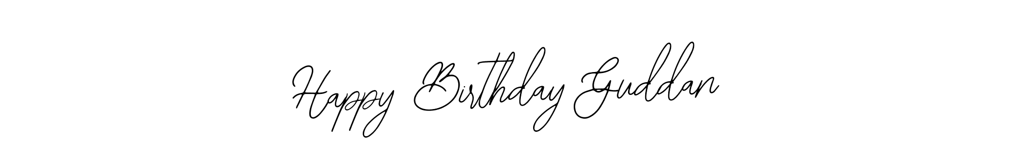 Use a signature maker to create a handwritten signature online. With this signature software, you can design (Bearetta-2O07w) your own signature for name Happy Birthday Guddan. Happy Birthday Guddan signature style 12 images and pictures png