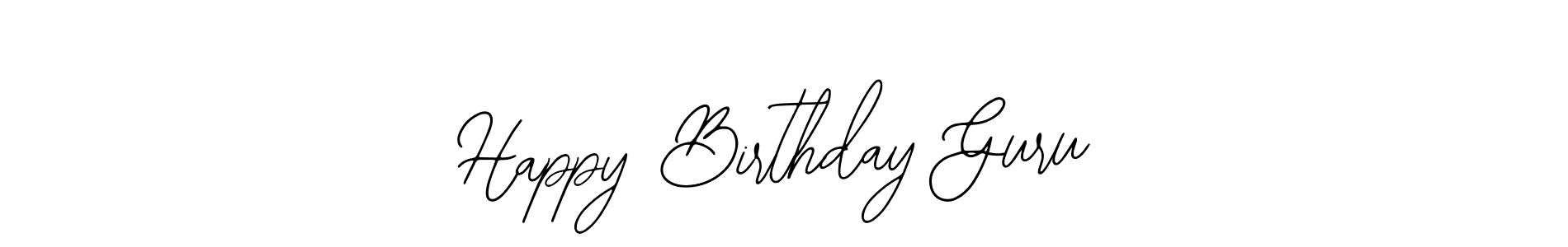 Bearetta-2O07w is a professional signature style that is perfect for those who want to add a touch of class to their signature. It is also a great choice for those who want to make their signature more unique. Get Happy Birthday Guru name to fancy signature for free. Happy Birthday Guru signature style 12 images and pictures png