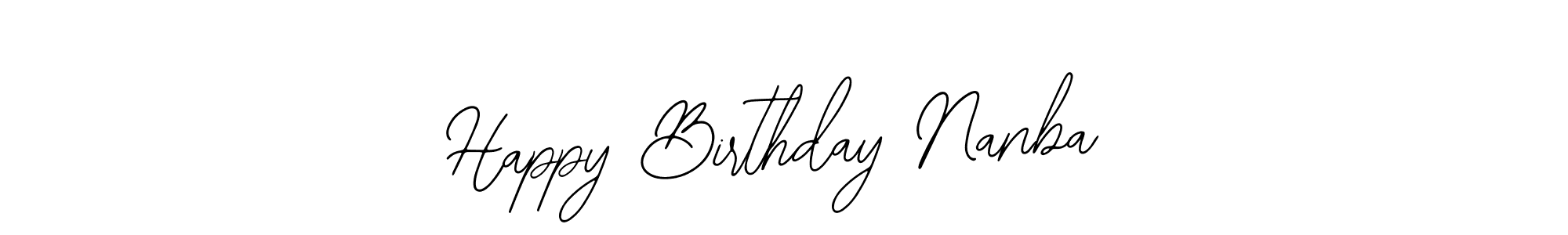 How to make Happy Birthday Nanba name signature. Use Bearetta-2O07w style for creating short signs online. This is the latest handwritten sign. Happy Birthday Nanba signature style 12 images and pictures png