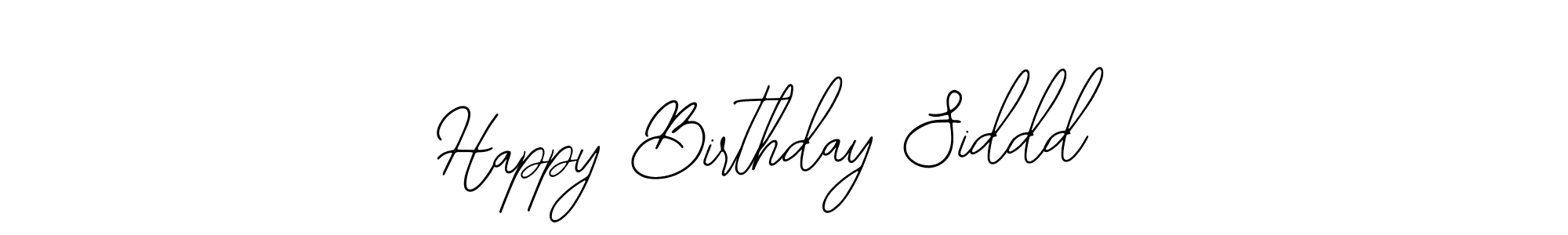 Bearetta-2O07w is a professional signature style that is perfect for those who want to add a touch of class to their signature. It is also a great choice for those who want to make their signature more unique. Get Happy Birthday Siddd name to fancy signature for free. Happy Birthday Siddd signature style 12 images and pictures png