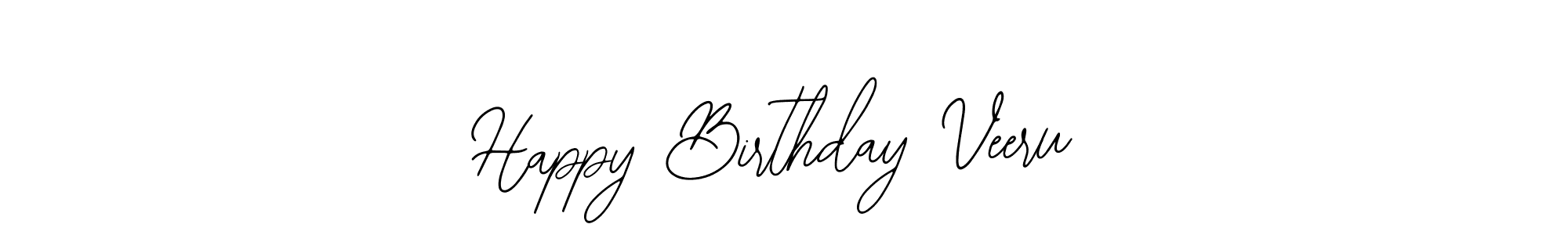 How to make Happy Birthday Veeru name signature. Use Bearetta-2O07w style for creating short signs online. This is the latest handwritten sign. Happy Birthday Veeru signature style 12 images and pictures png