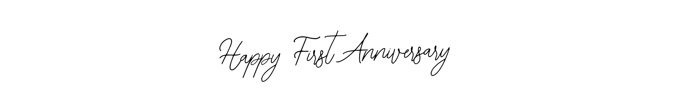 How to make Happy First Anniversary signature? Bearetta-2O07w is a professional autograph style. Create handwritten signature for Happy First Anniversary name. Happy First Anniversary signature style 12 images and pictures png