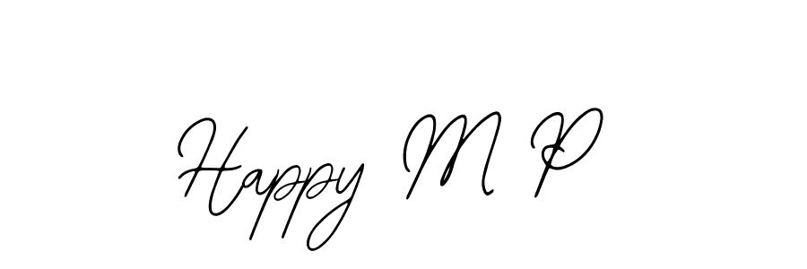 Similarly Bearetta-2O07w is the best handwritten signature design. Signature creator online .You can use it as an online autograph creator for name Happy M P. Happy M P signature style 12 images and pictures png