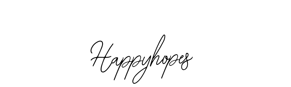 Use a signature maker to create a handwritten signature online. With this signature software, you can design (Bearetta-2O07w) your own signature for name Happyhopes. Happyhopes signature style 12 images and pictures png