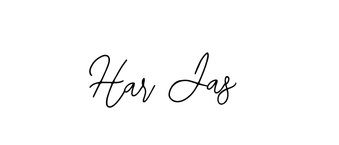 How to make Har Jas name signature. Use Bearetta-2O07w style for creating short signs online. This is the latest handwritten sign. Har Jas signature style 12 images and pictures png