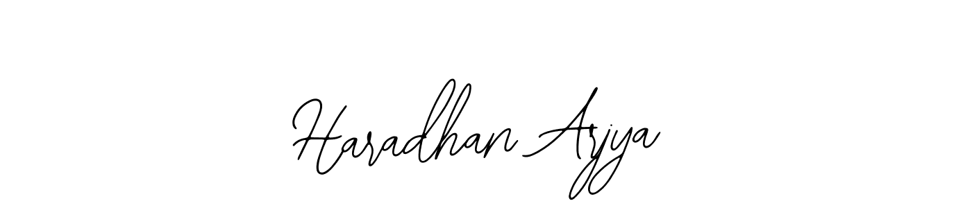 The best way (Bearetta-2O07w) to make a short signature is to pick only two or three words in your name. The name Haradhan Arjya include a total of six letters. For converting this name. Haradhan Arjya signature style 12 images and pictures png